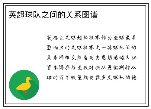 英超球队之间的关系图谱